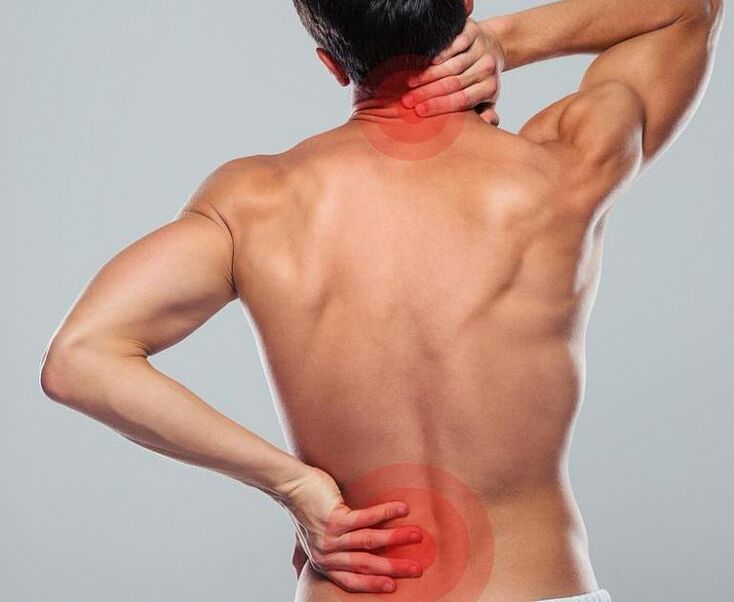 Človek má chrbticu osteochondrózu